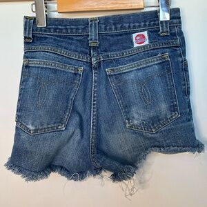 Denim Jean Shorts in Dark Blue - Women's